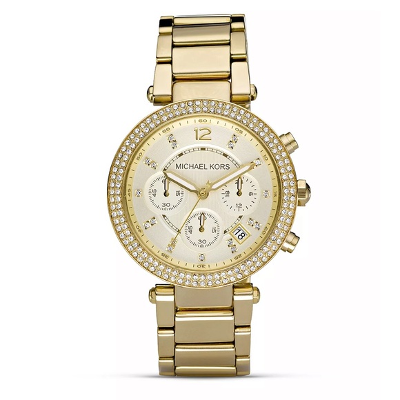 Michael Kors Parker Pavé Chronograph Bracelet Watch - Picture 1 of 4
